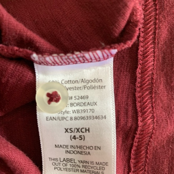 Garanimals Size 5T black pants. Elastic waist Shirt Size XS/XCH (4-5) Burgundy - Picture 9 of 10